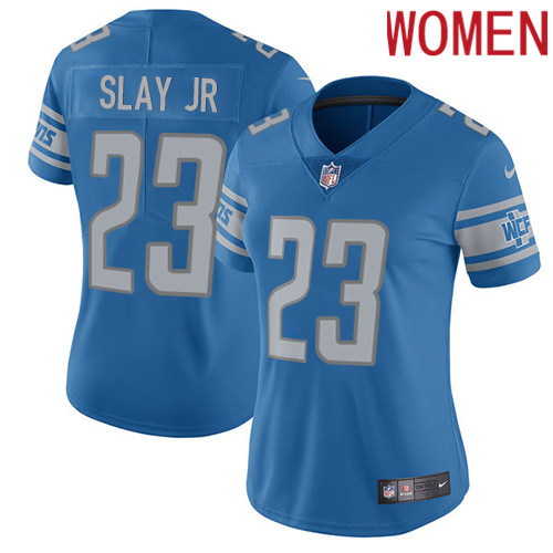 2019 Women Detroit Lions 23 Slay Jr blue Nike Vapor Untouchable Limited NFL Jersey